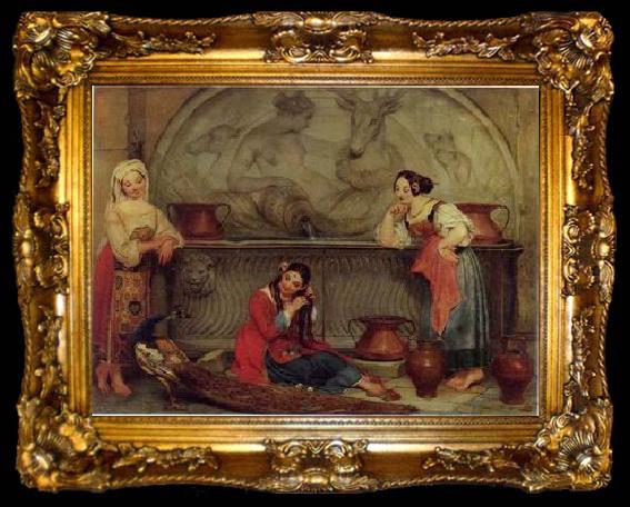 framed  unknow artist Arab or Arabic people and life. Orientalism oil paintings  408, ta009-2